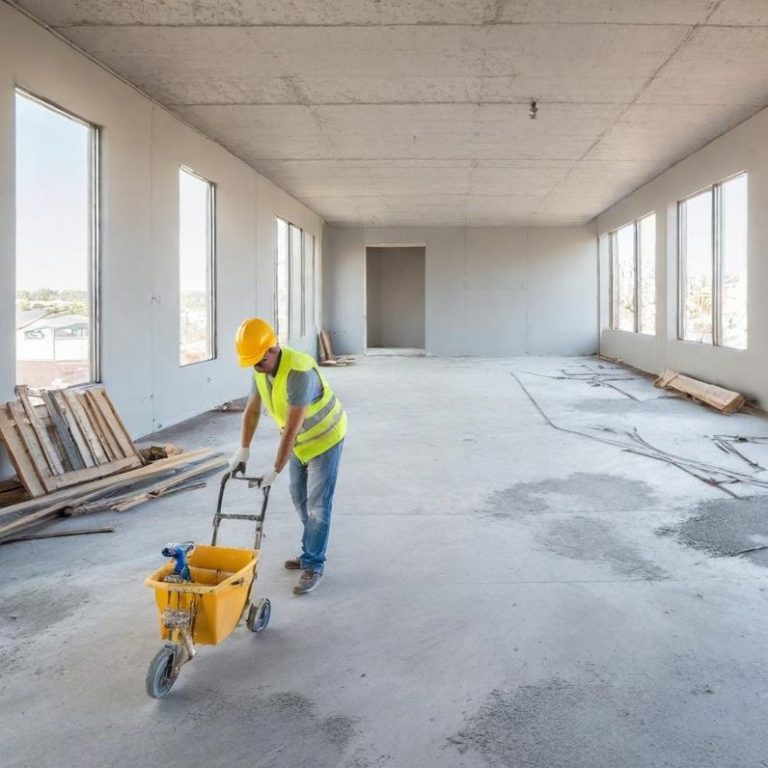 Reinigung in der Baustelle